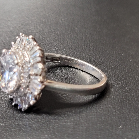 3CT 925 Sterling Silver Cubic Zirconia Rings Elegant Silver CZ Ring
